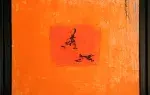 achat tableau peinture Un homme, un chien aline gagnaire