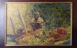 Marché africain. Achat tableau art décoration