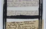 Madeleine Lambert. Albertine disparue R, collage et encre, cadeau tableau décoration