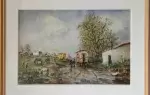 achat tableau peinture Le campement gitan d'Edouard Febvre