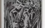 Achat tableau peinture Les trois Clowns de Jacques Chevalier gouache 