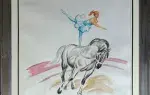 achat tableau peinture décoration ecuyère de cirque d'andré margat