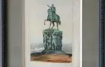 achat tableau gravure Monument à l'Empereur Horace Vernet