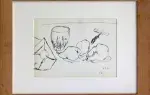 achat tableau décoration Nature morte aux poires. Encre. Henri Espinouze. Ecole de Paris