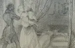 Fusain-Encre-JOHANNOT Tony-On ne badine pas avec l'amour achat tableau