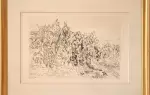 achat tableau peinture Paysage cubisant d'après Jacques Villon
