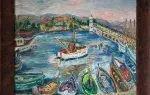 achat tableau peinture Port sur la Riviera de Motia Morhange