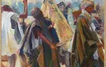 Patrice Landauer. Acrylique sur toile. Procession royale. Achat tableau art décoration