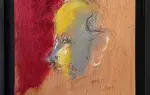 Martha Kuhn-Weber. Portrait au front jaune. Achat tableau, achat expressionnisme allemand,
