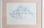 Shan-Merry. Rêverie en bleu. Aquarelle. Achat aquarelle. Achat tableau. 