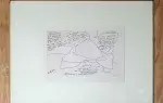 Encre. Dessin automatique de Souzouki. Le rat noir de la Comédie Française.1980.