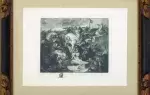 St Louis à la bataille de Taillebourg, 21 juin 1942 de Waltner d'après Delacroix