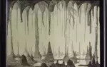 Dessin Stalactites et stalagmites d'Andrée Pollier achat tableau