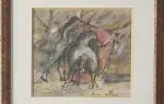 Serge Sallan. Toromachie N°1. Pastel sur papier. Achat art, décoration tableau
