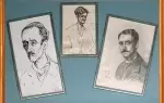 achat tableau peinture Trio d'autoportraits de Georges de Sonneville 