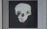 achat tableau peinture Memento mori. Crâne en lévitation de Jesse A. Fernandez