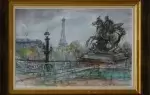 achat tableau peinture Vue sur la Tour Eiffel de Paulette Humbert