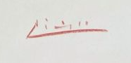 Exemple de la signature de Picasso au crayon rouge
